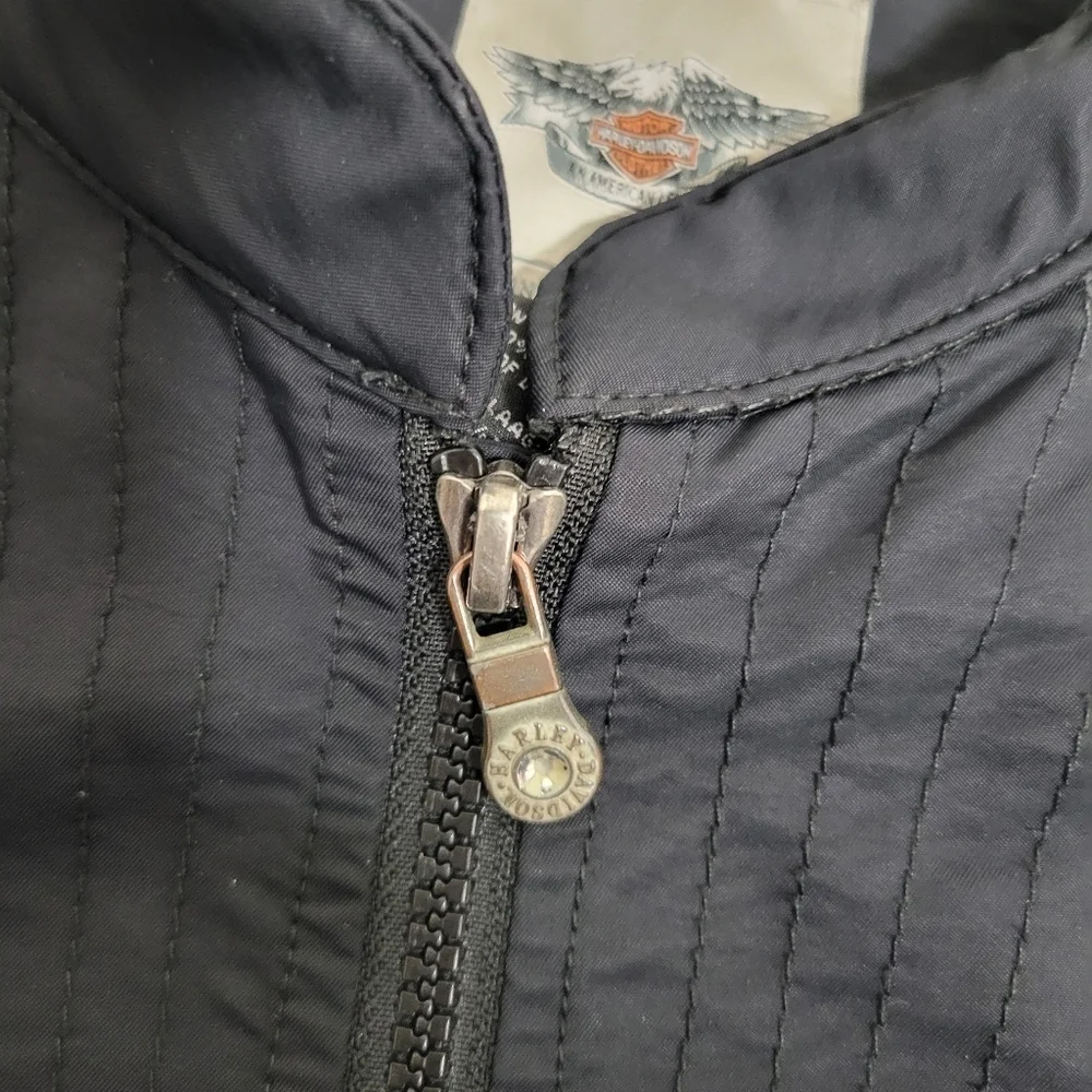 Harley-Davidson Women's Studded Black Nylon Hotter & Faster Jacket Size Xl.